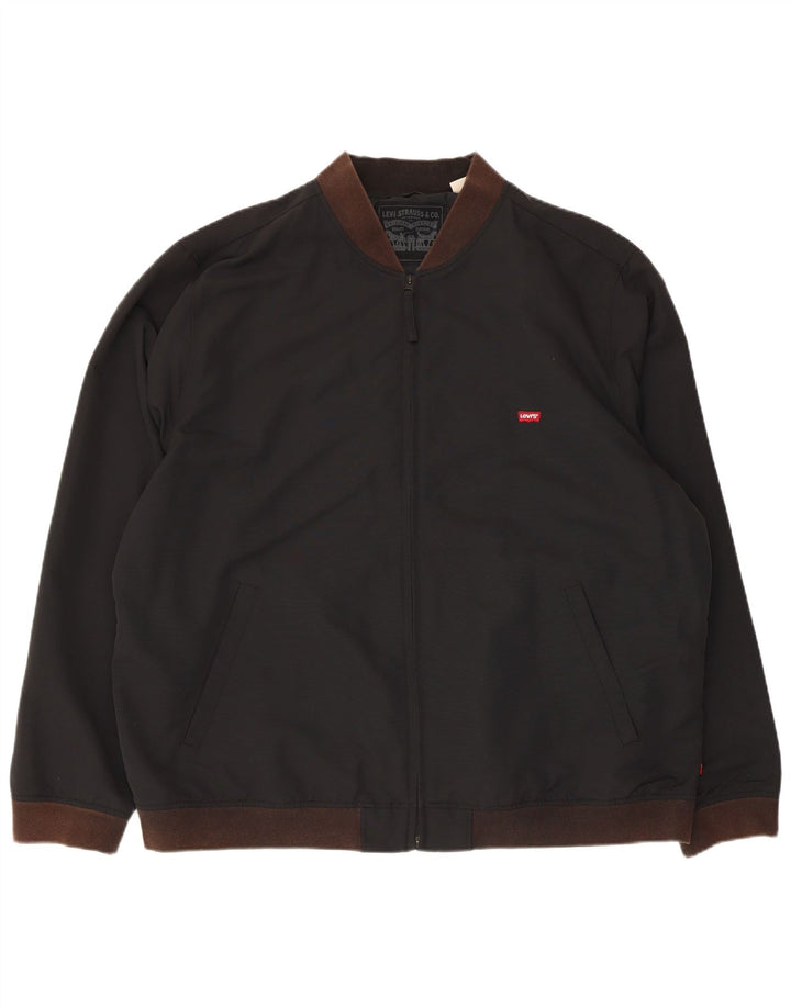 Levi's Mens Bomber Jacket UK 44 2XL Black Polyamide