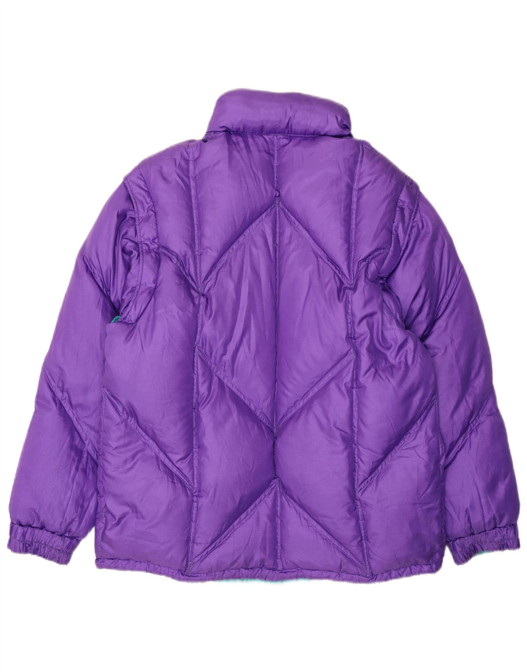 Dolomite Womens Hooded Reversible Padded Jacket UK 16 Large Blue Polyester