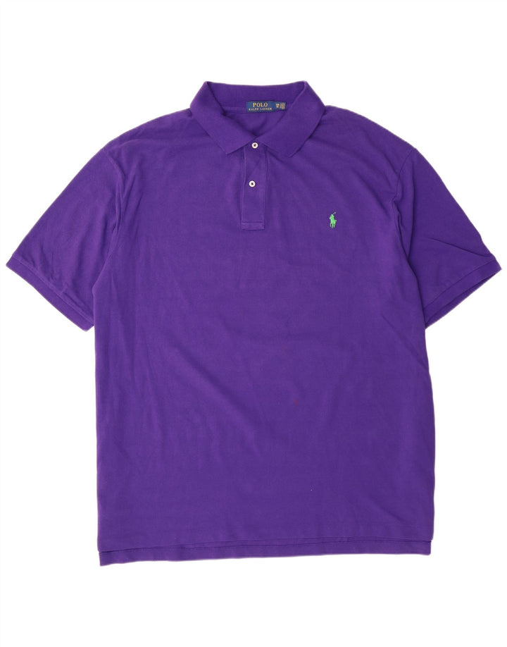 POLO RALPH LAUREN Mens Polo Shirt 3XL Purple Cotton
