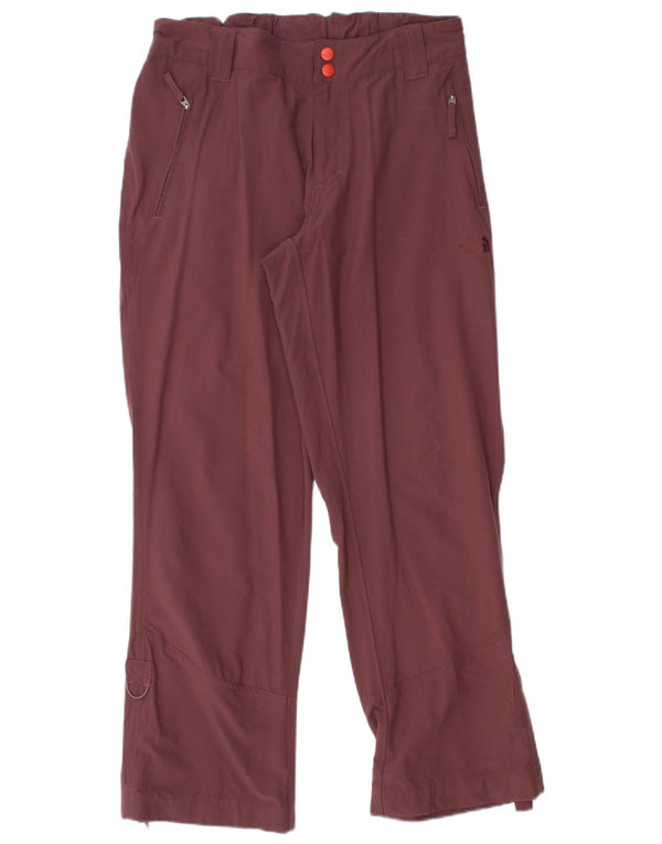 The North Face Womens Hiking Cargo Trousers UK 12 Medium W30 L28 Burgundy
