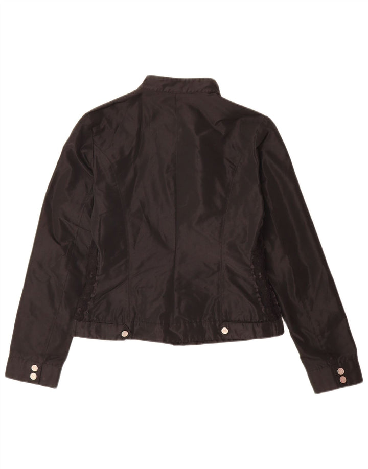 Guess By Marciano Womens Bomber Jacket IT 42 Medium Black Polyester