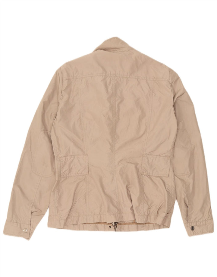 Zara Womens Utility Jacket UK 14 Large Beige Cotton