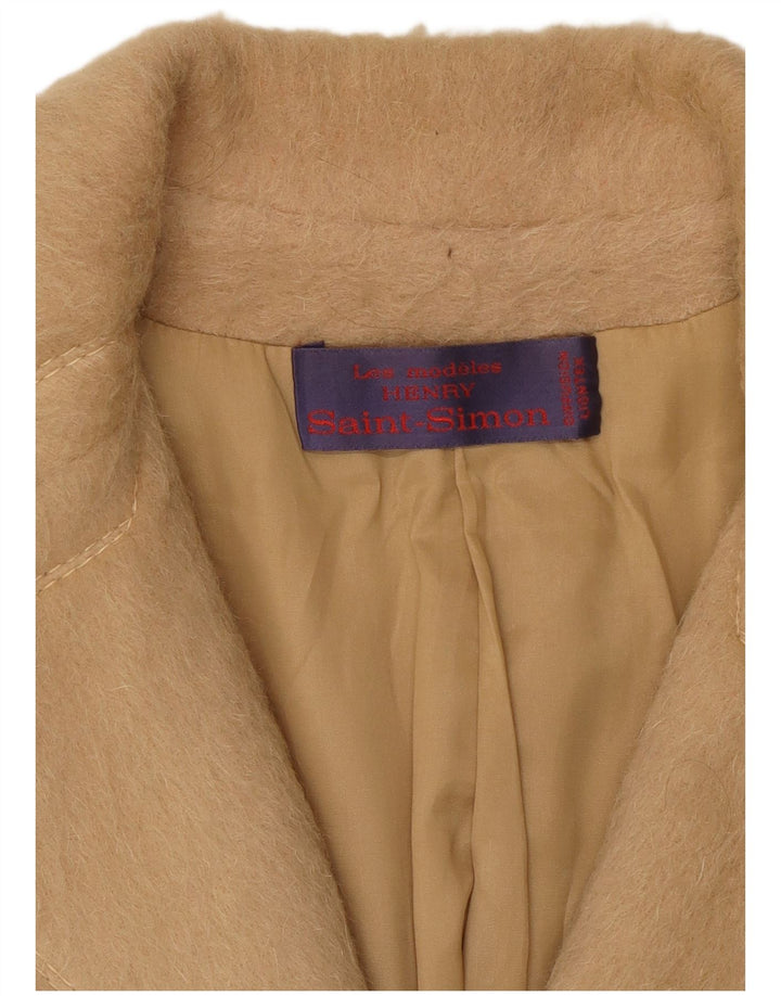 Vintage Womens Overcoat IT 48 XL Beige