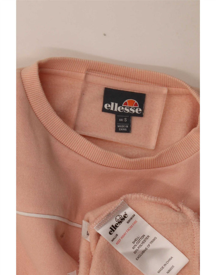 Ellesse Womens Graphic Oversized Sweatshirt Jumper UK 10 Small Orange