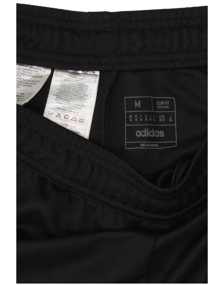 Adidas Mens Aeroready Slim Fit Tracksuit Trousers Medium Black Polyester