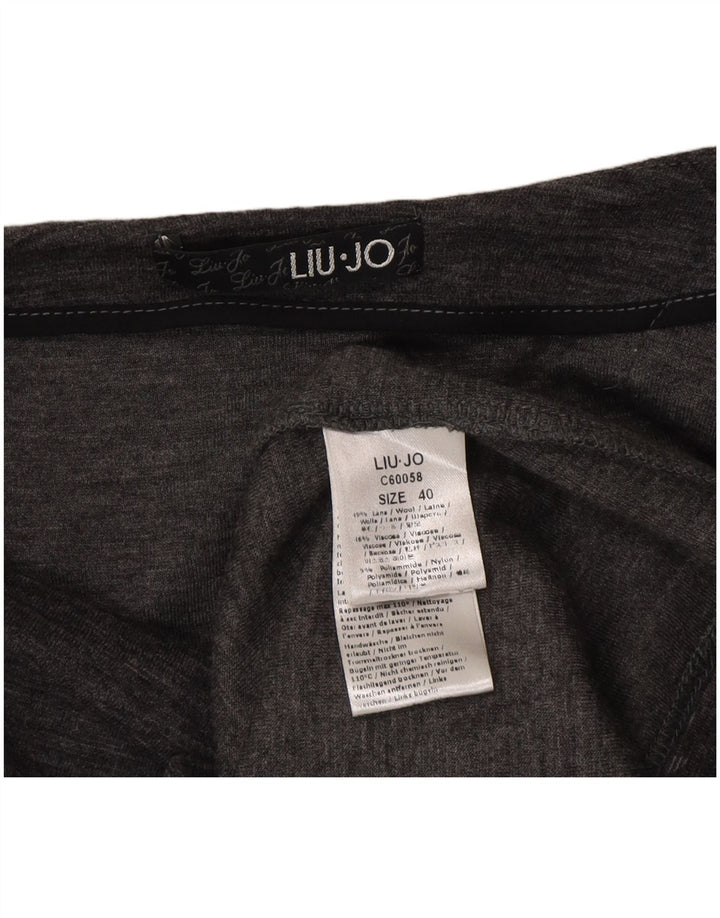 Liu Jo Womens Sleeveless Basic Dress IT 40 Small Grey Wool