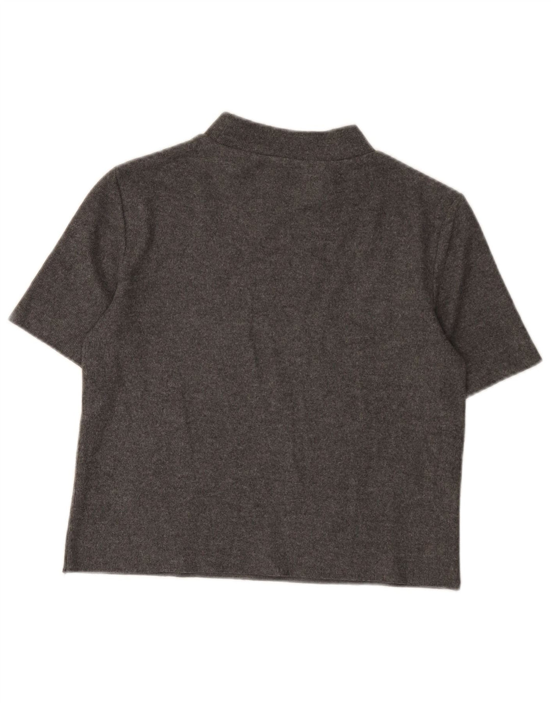 Zara Womens Crop T-Shirt Top UK 10 Small Grey Polyester