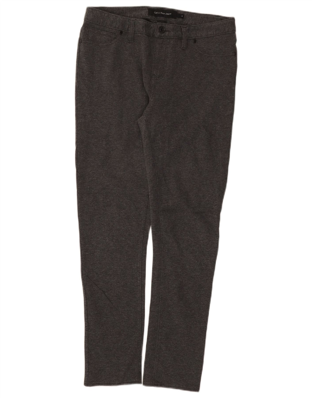 Calvin Klein Womens Jegging Trousers US 8 Medium W30 L28 Grey Cotton