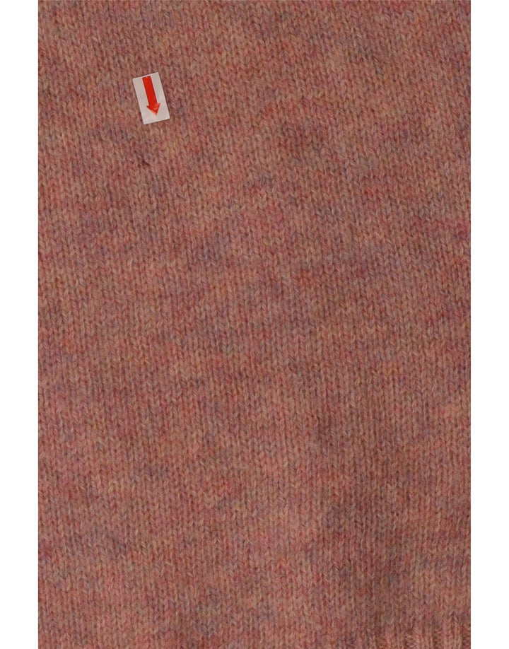 MC Kenzy Mens Crew Neck Jumper Sweater Medium Pink Wool