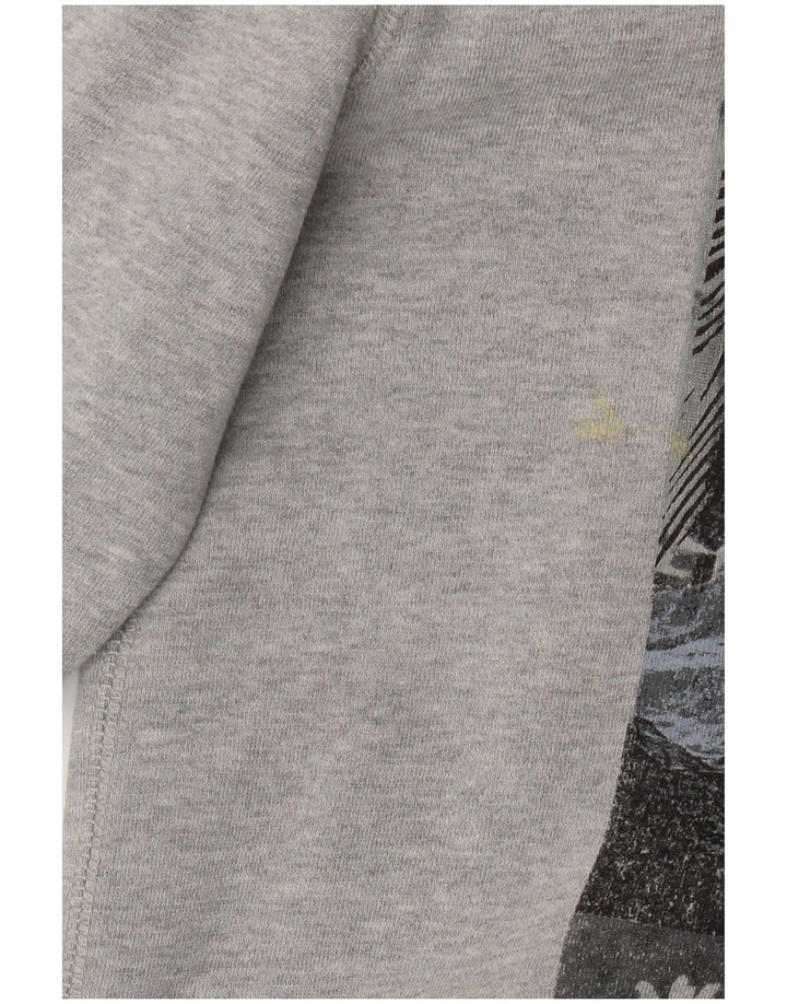 Quiksilver Mens Graphic Sweatshirt Jumper Large Grey Cotton
