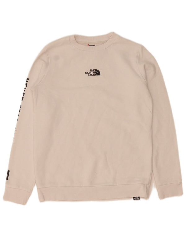 The North Face Womens Graphic Oversized Sweatshirt Jumper UK 6 XS White