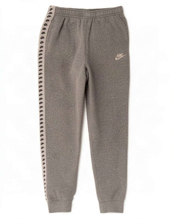 Nike Mens Graphic Tracksuit Trousers Joggers Medium Grey Colourblock Cotton