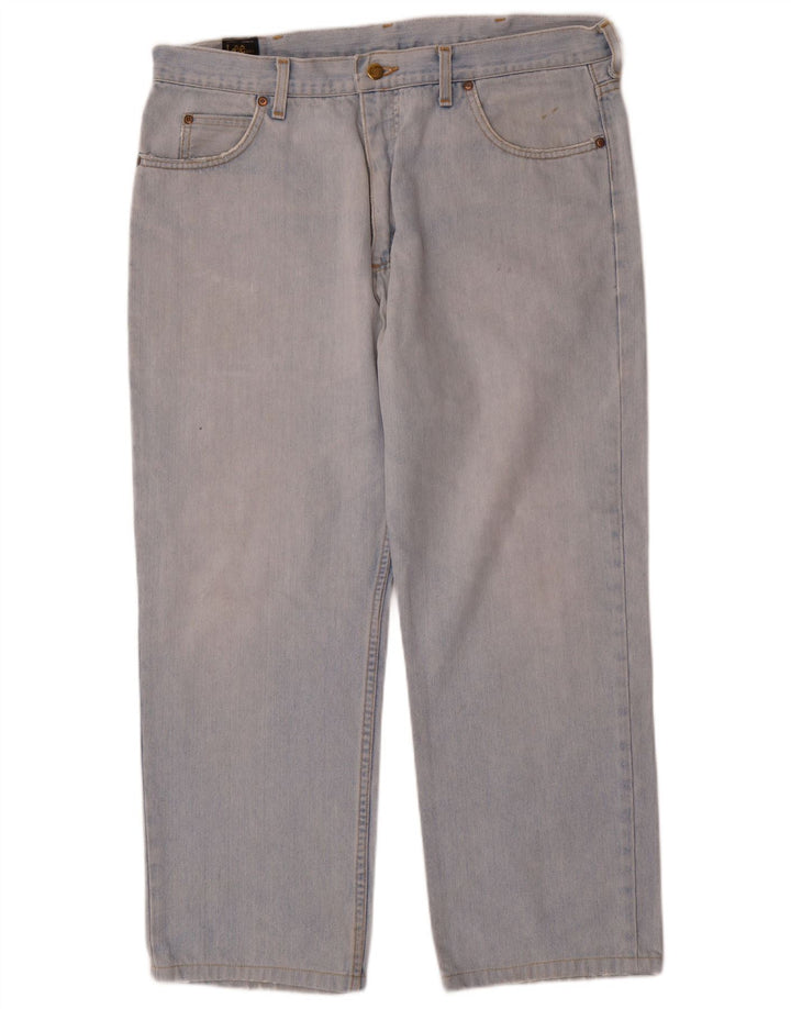 Lee Mens Straight Jeans W38 L27 Blue Cotton