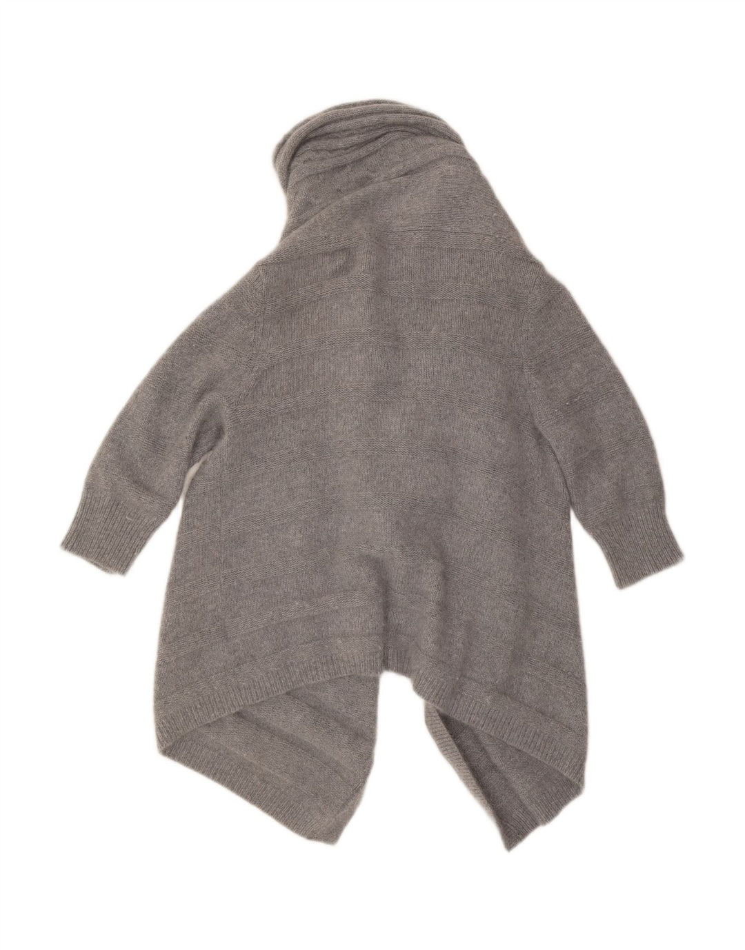 TED BAKER Womens 3/4 Sleeve Open Cardigan Sweater Size 3 Medium Grey Nylon
