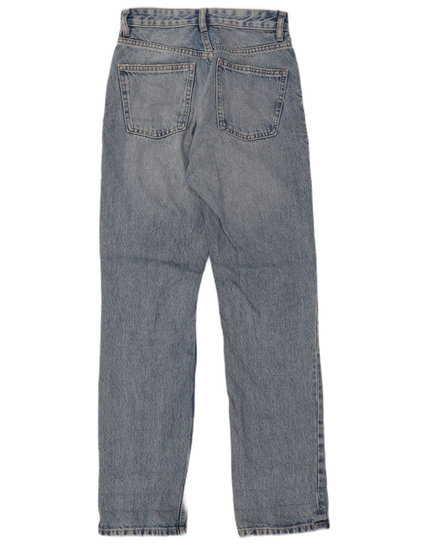 ZARA Womens Straight Jeans EU 34 2XS W24  L30 Blue Cotton