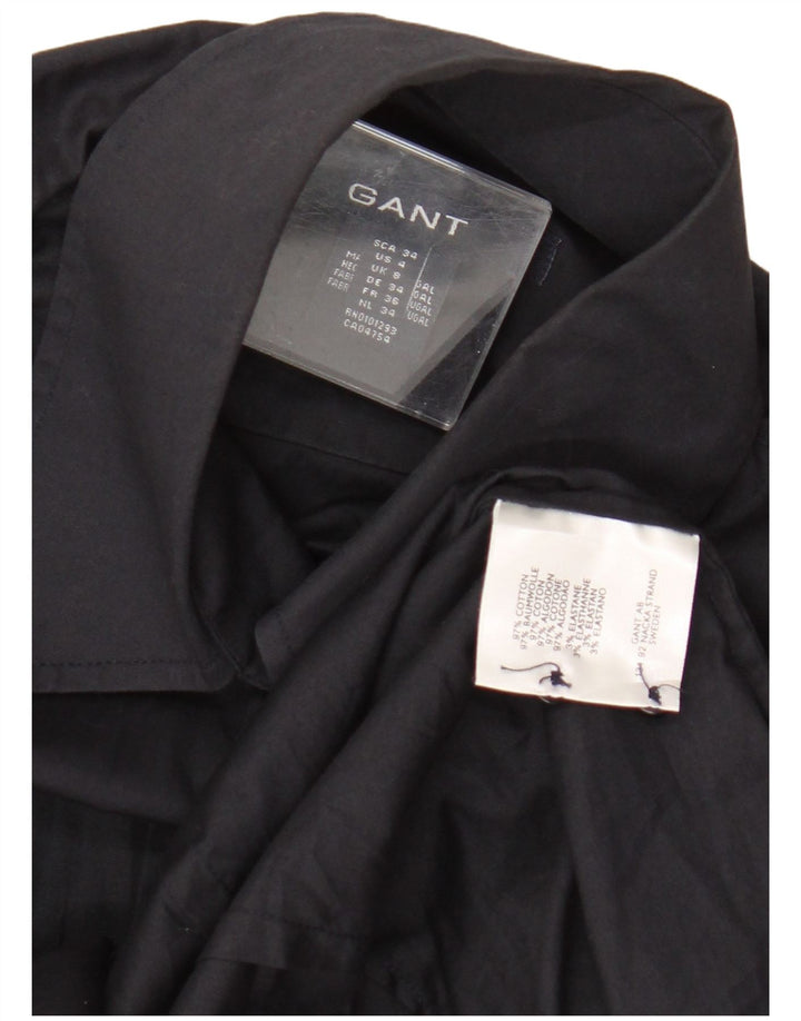 Gant Womens Shirt UK 8 Small  Navy Blue Cotton