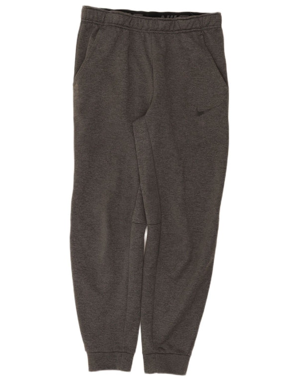 Nike Mens Dri Fit Tracksuit Trousers Joggers Small Grey Polyester