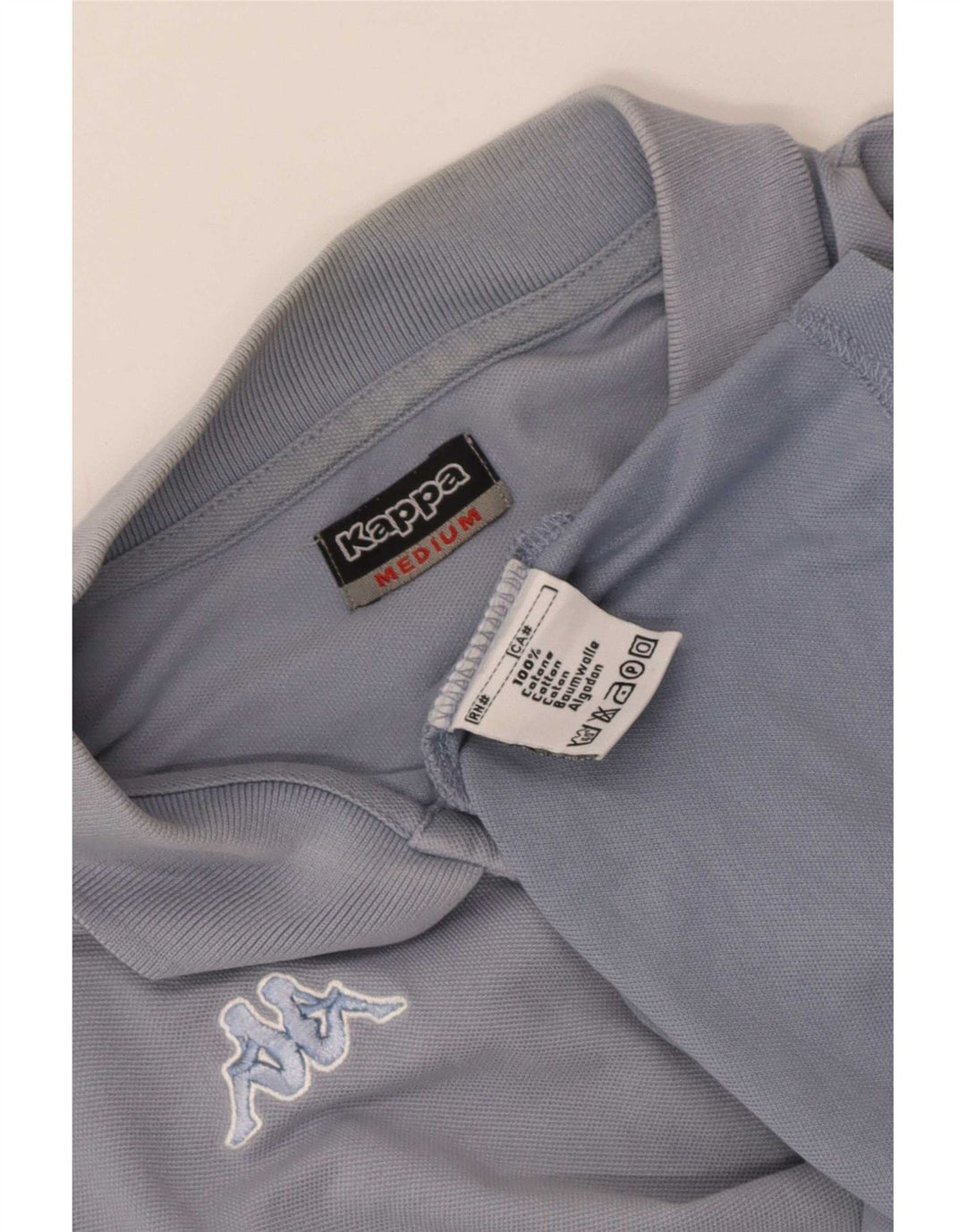 Kappa Mens Polo Shirt Medium Blue Cotton