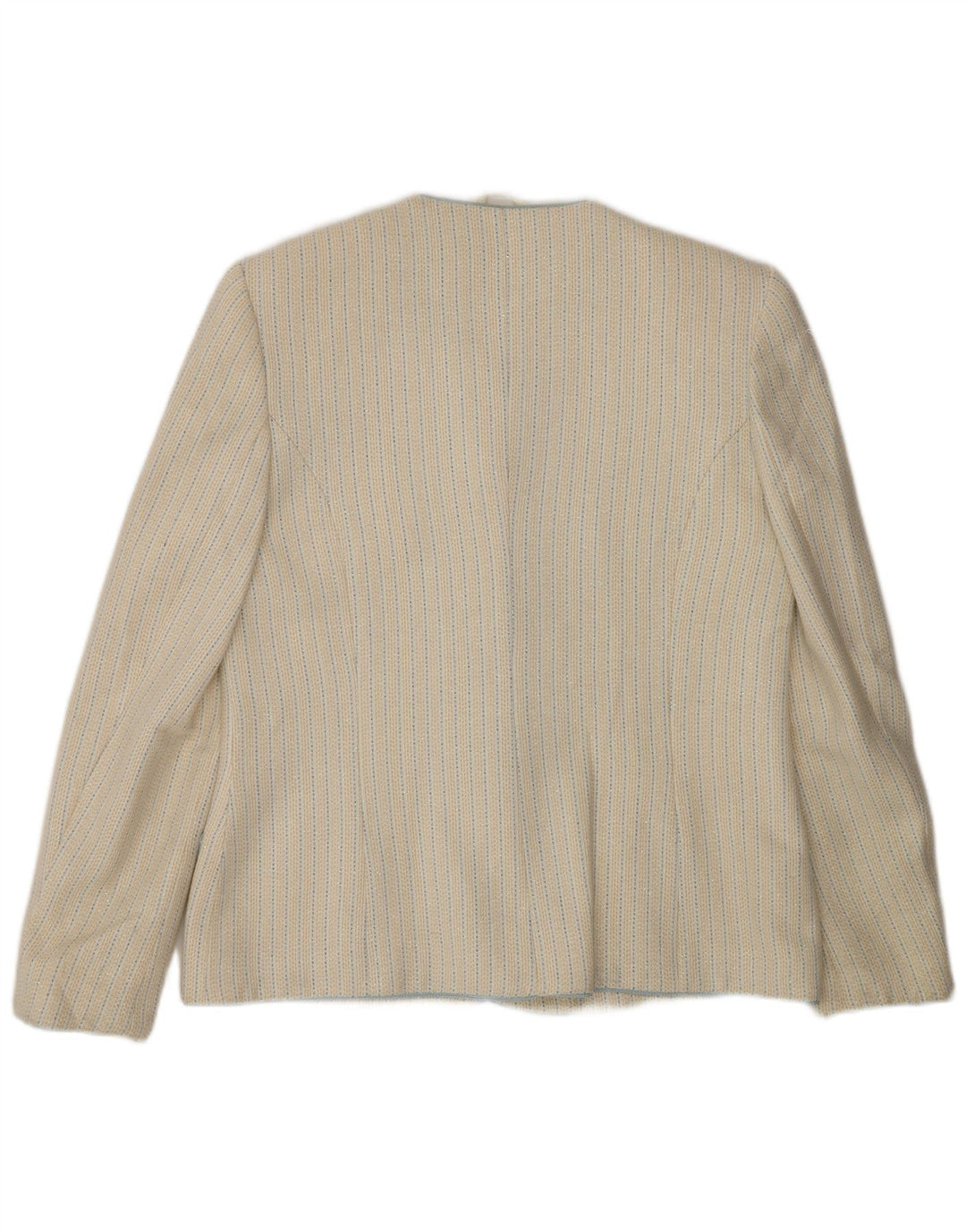 Vintage Womens 5 Button Blazer Jacket IT 48 XL Off White Striped