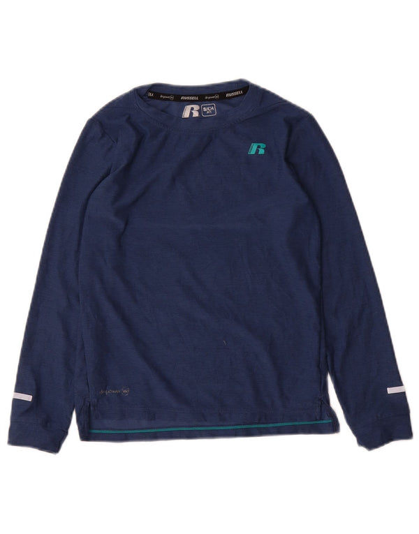 Russell Athletic Boys Dri-Power Top Long Sleeve 6-7 Years Small Navy Blue