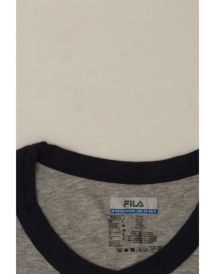 FILA Mens T-Shirt Top Medium Grey Cotton