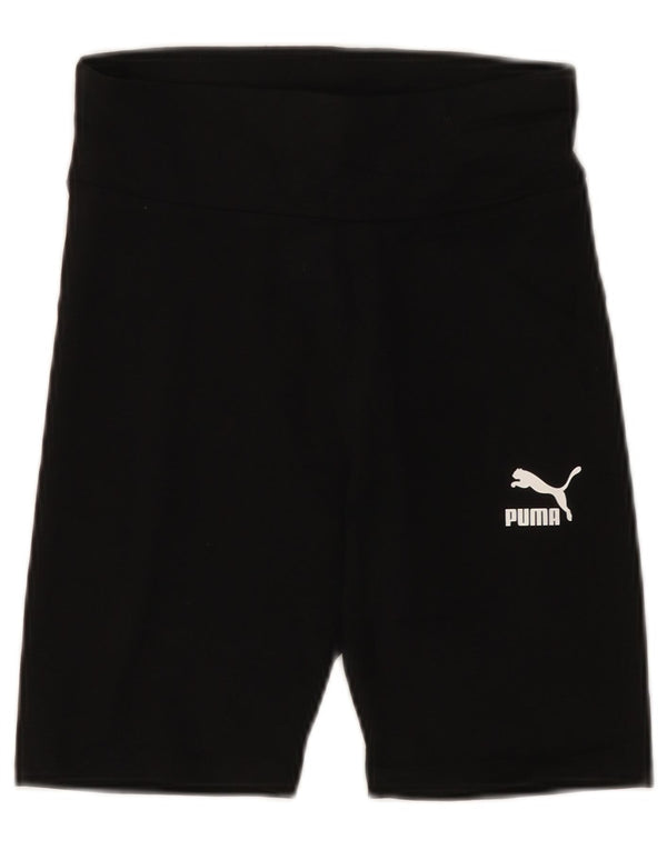 PUMA Womens Sport Shorts UK 4 XS  Black Cotton