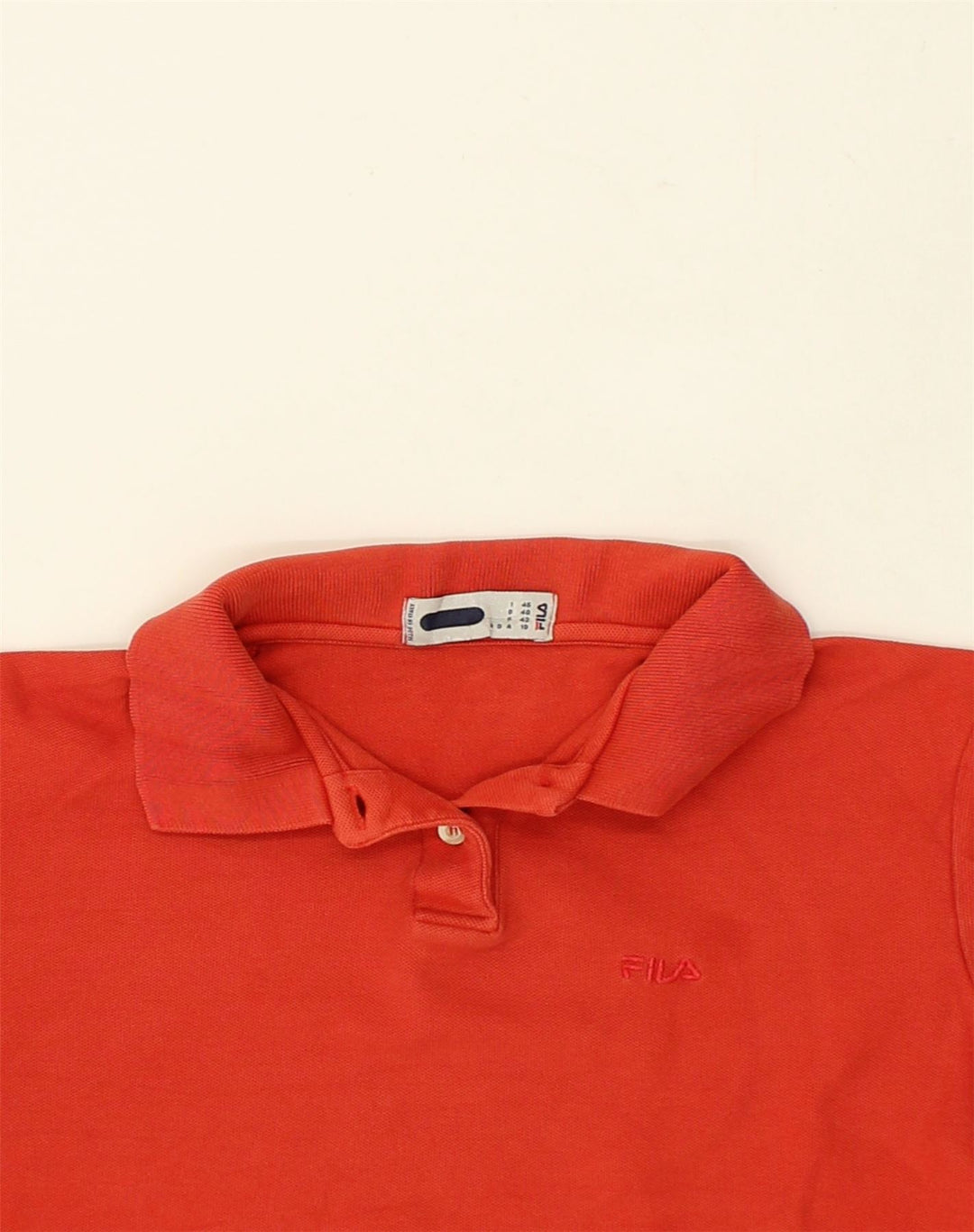 FILA Womens Polo Shirt IT 46 Large Red Cotton | Vintage Fila | Thrift | Second-Hand Fila | Used Clothing | Messina Hembry 