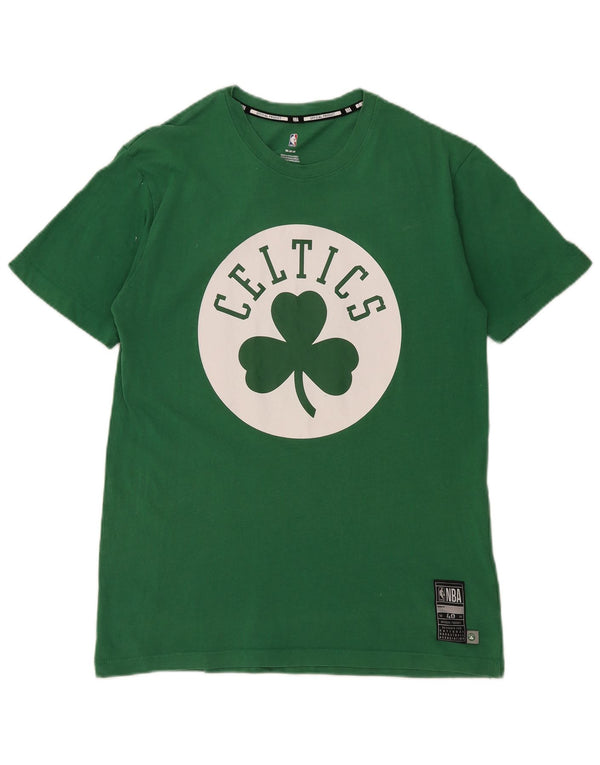 NBA Mens Celtics Graphic T-Shirt Top Medium Green Cotton