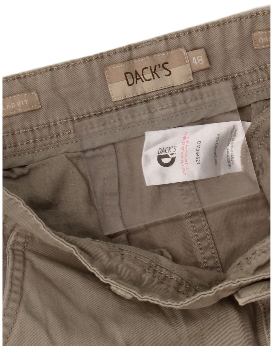 DACK'S Mens Chino Shorts IT 46 Small W32  Beige Cotton