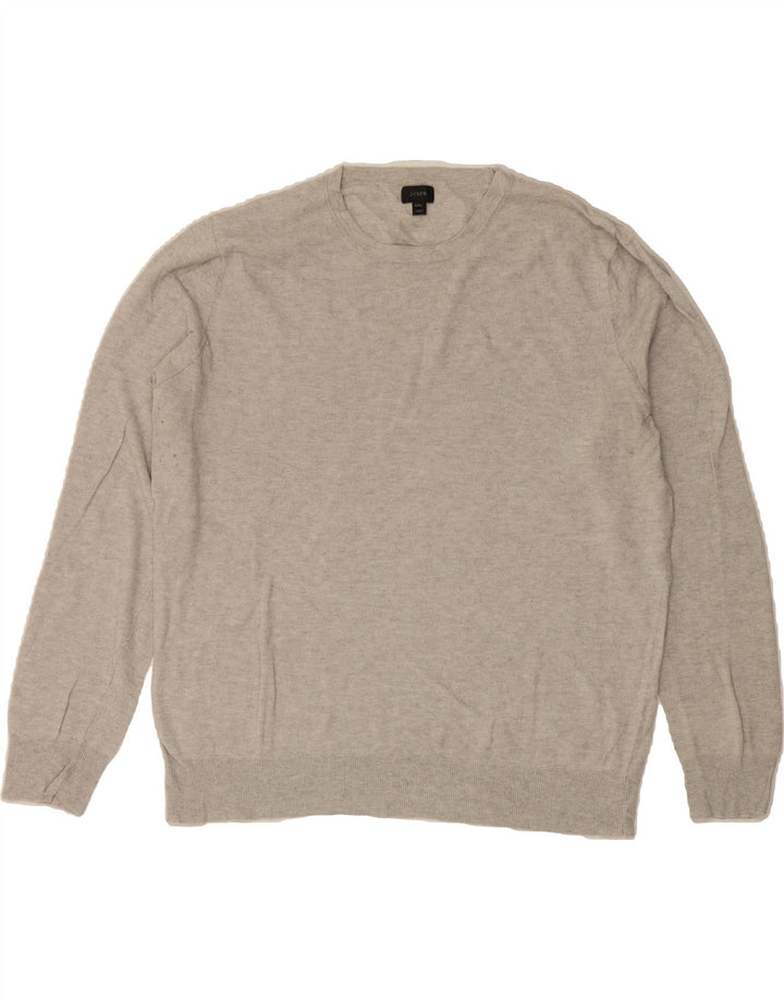 J. CREW Mens Crew Neck Jumper Sweater 2XL Grey Vintage J. Crew and Second-Hand J. Crew from Messina Hembry 