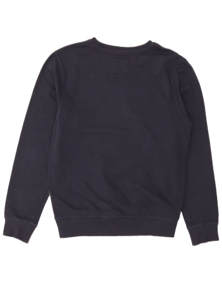 Datch Mens Graphic Sweatshirt Jumper Large Navy Blue Cotton