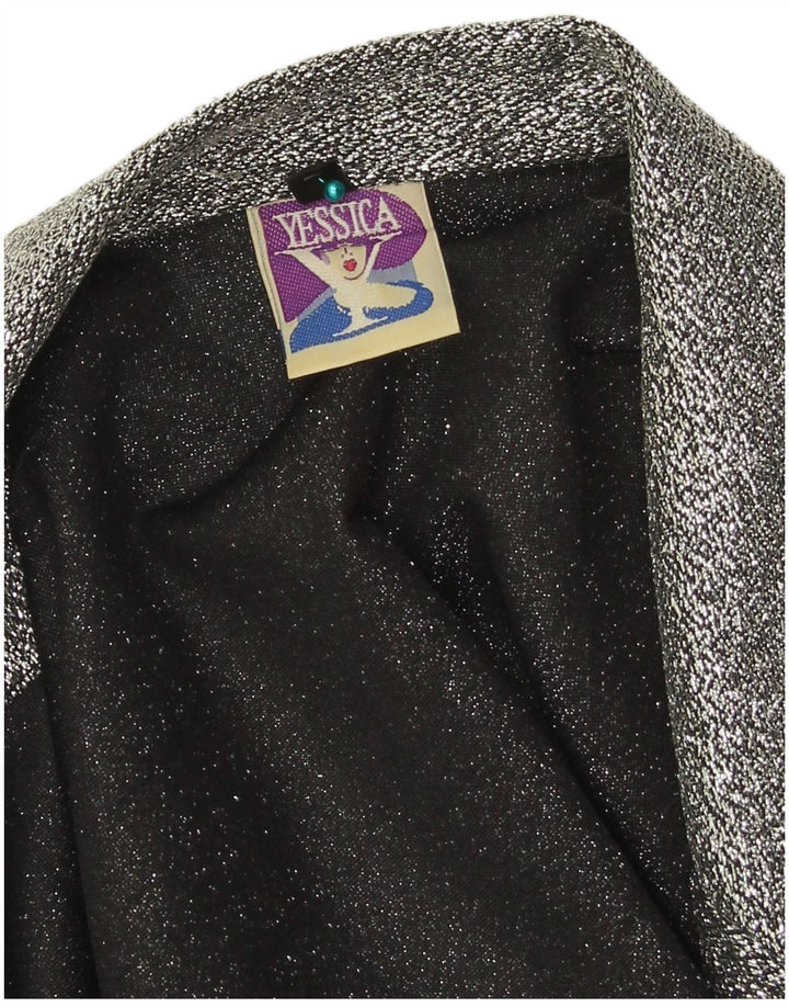 Yessica Womens 1 Button Blazer Jacket EU 44 XL Grey Polyester
