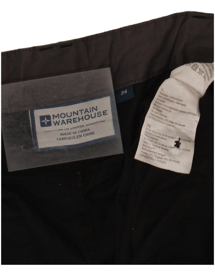 Mountain Warehouse Mens Cargo Shorts W34 Large  Black Polyester