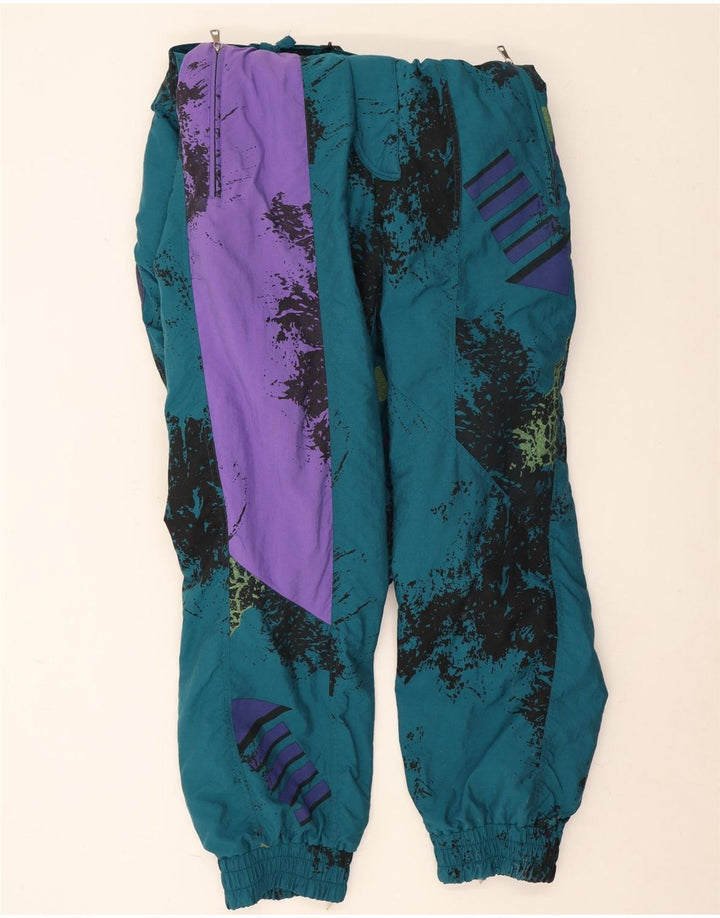 Vintage Mens Ski Jumpsuit IT 50 Medium Blue Tie Dye Polyamide