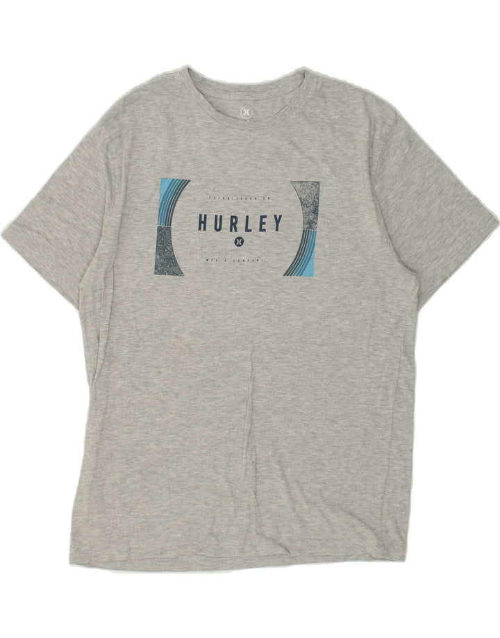 HURLEY Mens Graphic T-Shirt Top Medium Grey Cotton Vintage Hurley and Second-Hand Hurley from Messina Hembry 