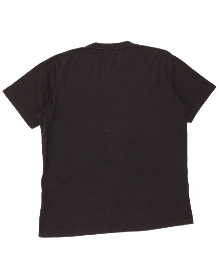 Diesel Mens Graphic T-Shirt Top Large Black Cotton