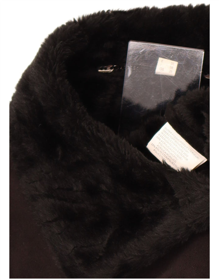 Vintage Womens Sherpa Jacket UK 26 5XL Black Acrylic