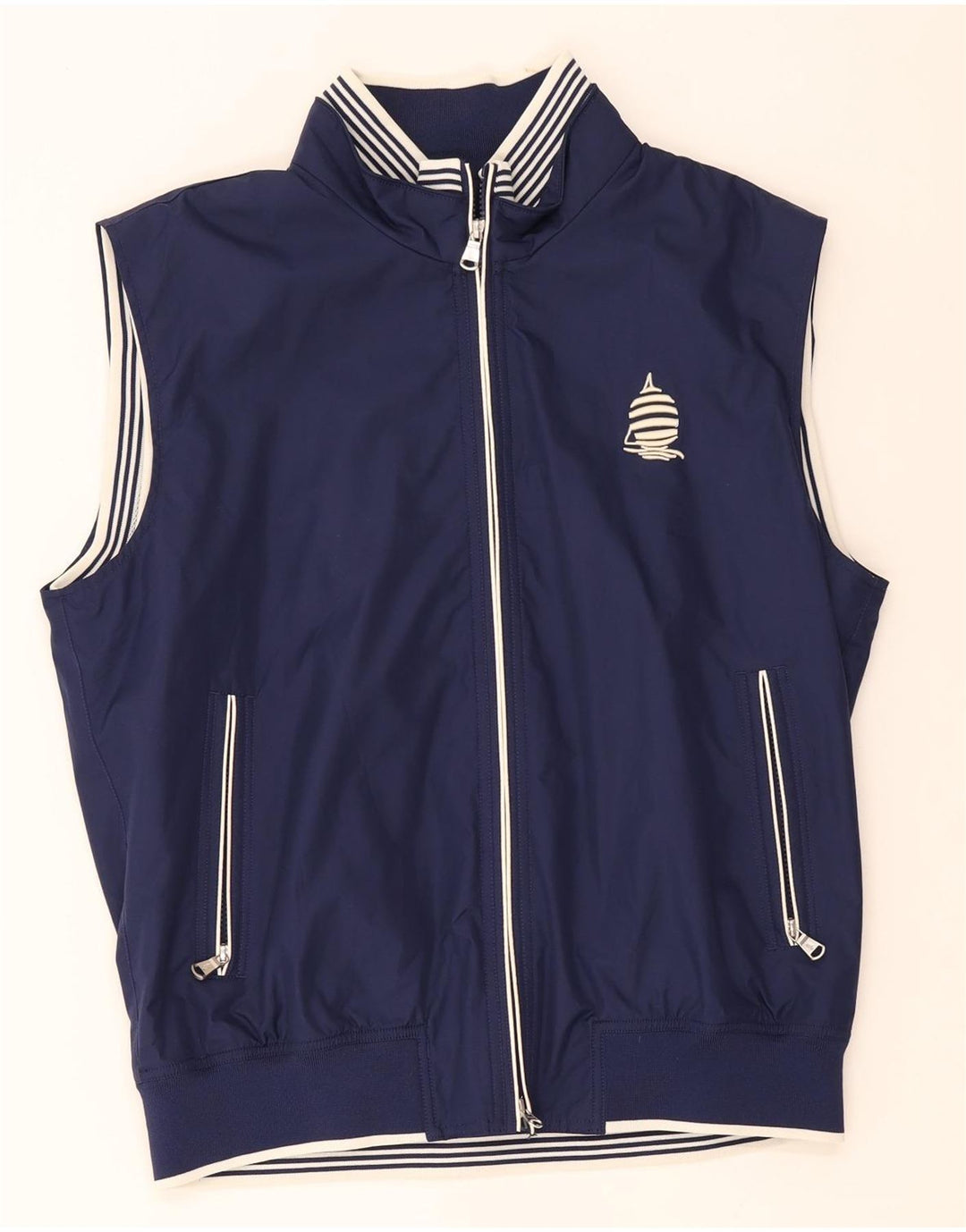 Marina Yachting Mens Gilet IT 54 2XL Navy Blue Polyester