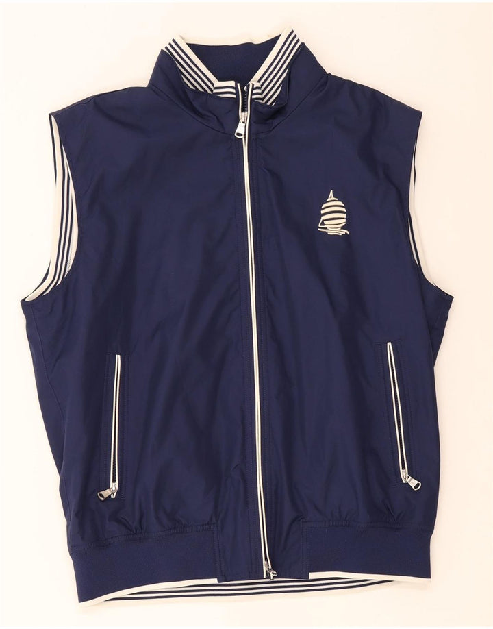 Marina Yachting Mens Gilet IT 54 2XL Navy Blue Polyester