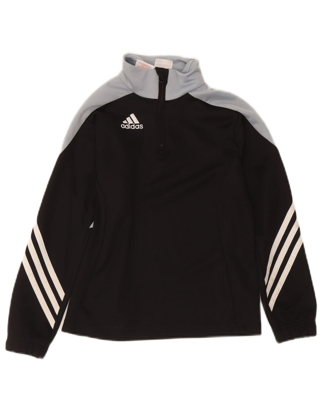 Adidas Boys Climalite Pullover Tracksuit Top 7-8 Years Small Black