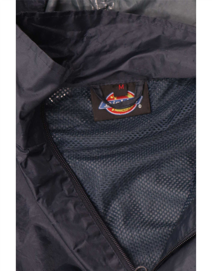 Dickies Mens Hooded Rain Jacket UK 38 Medium Navy Blue Polyester