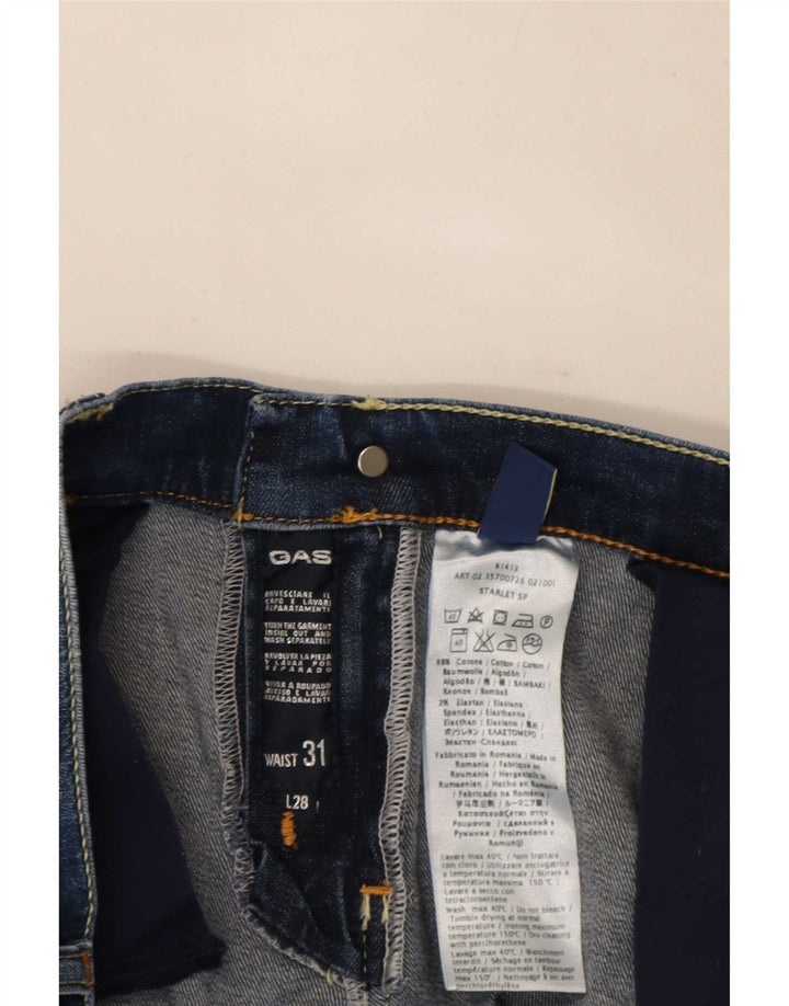 Gas Womens Slim Jeans W31 L28 Blue Cotton