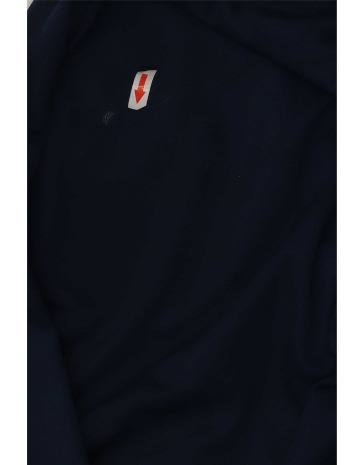 Asics Mens Regular Tracksuit Trousers Medium Navy Blue Polyester