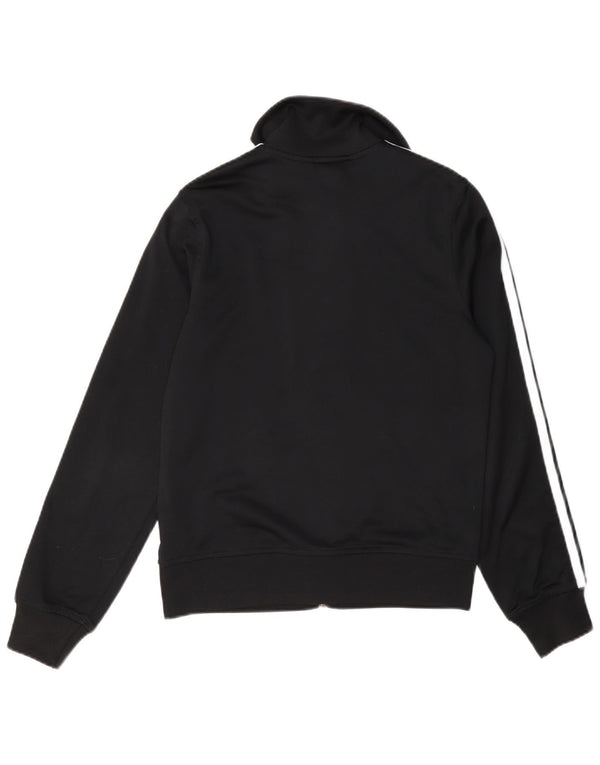 Adidas Womens Tracksuit Top Jacket UK 10 Small Black Polyester