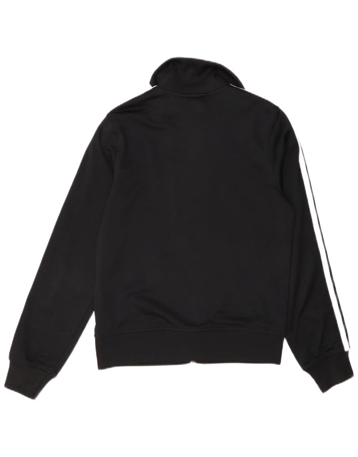 Adidas Womens Tracksuit Top Jacket UK 10 Small Black Polyester