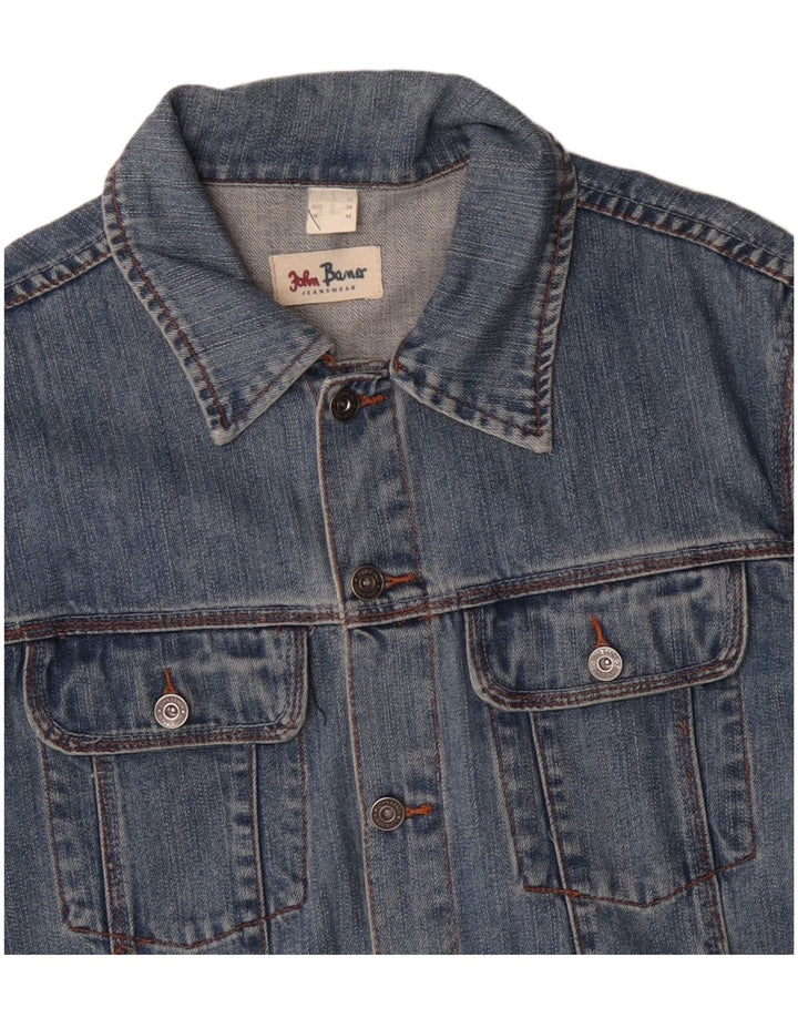JOHN BANER Mens Denim Jacket UK 44 2XL Blue Cotton