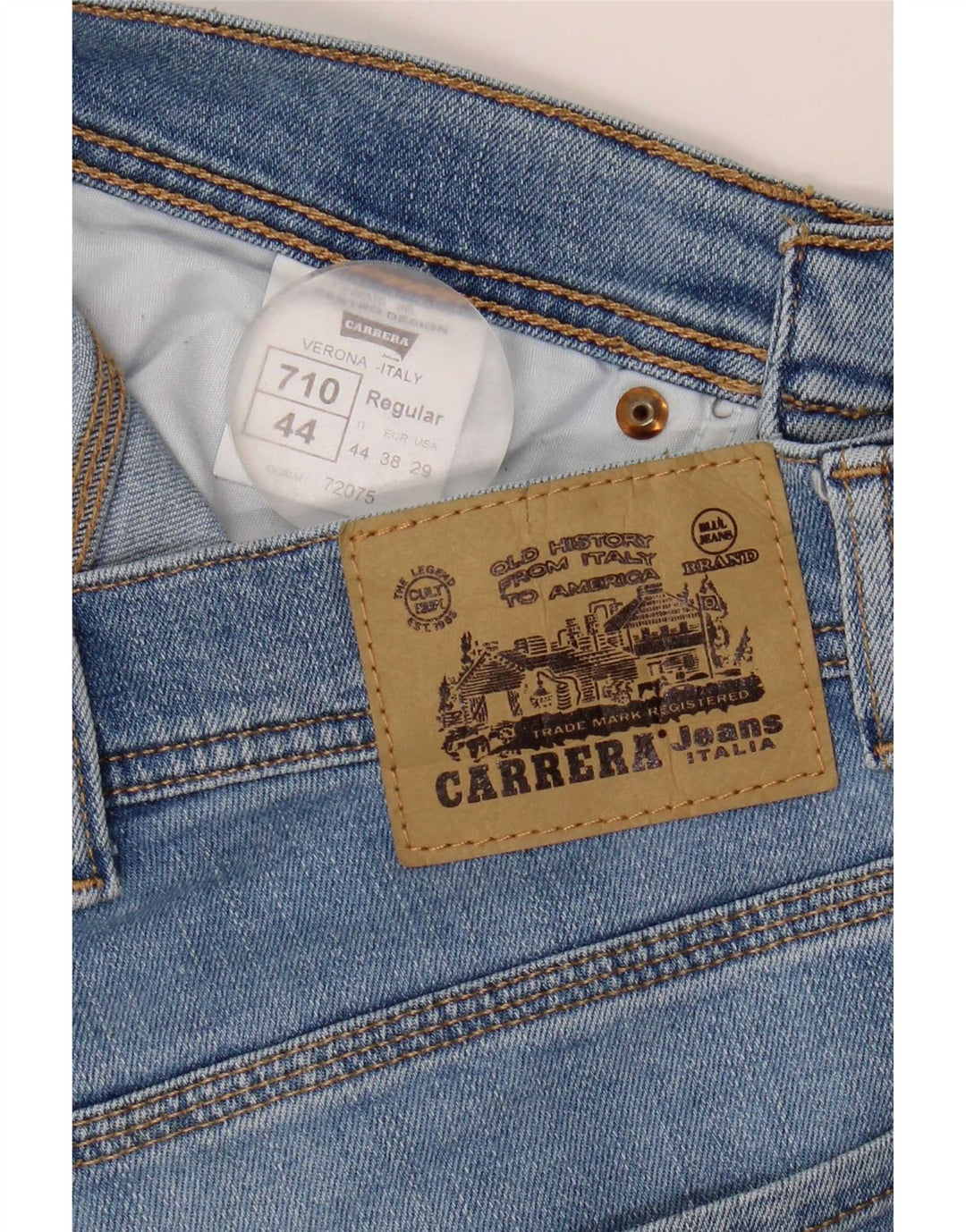 Carrera Womens 710 IT 44 Medium W29 L31 Blue Colourblock Cotton