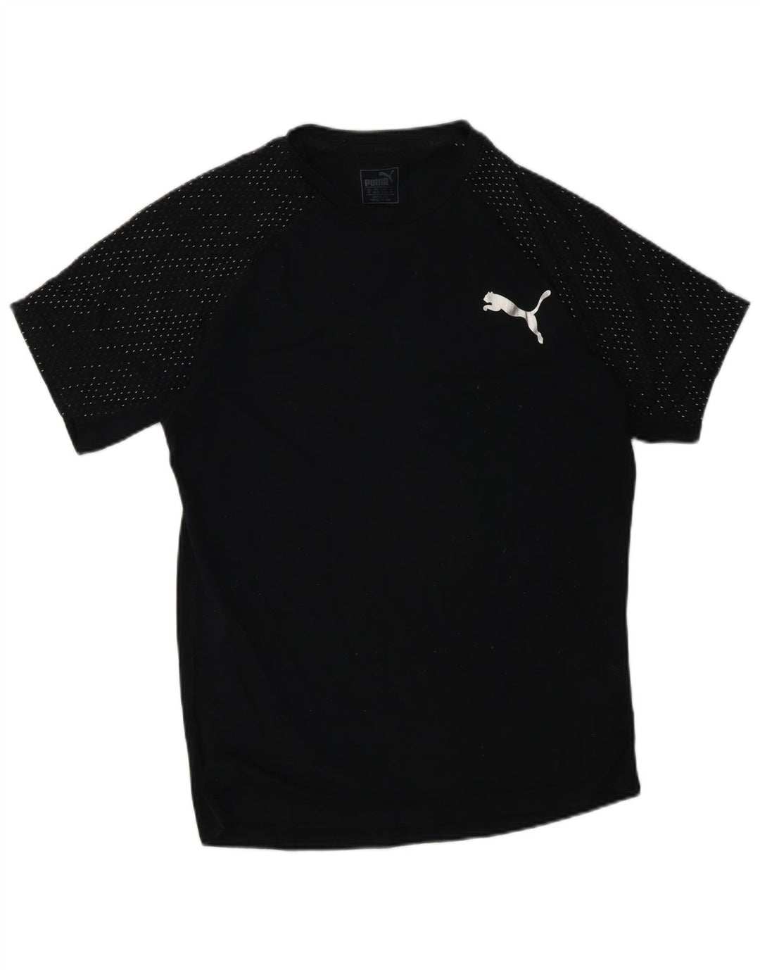 Puma Mens T-Shirt Top Medium Black Polyester