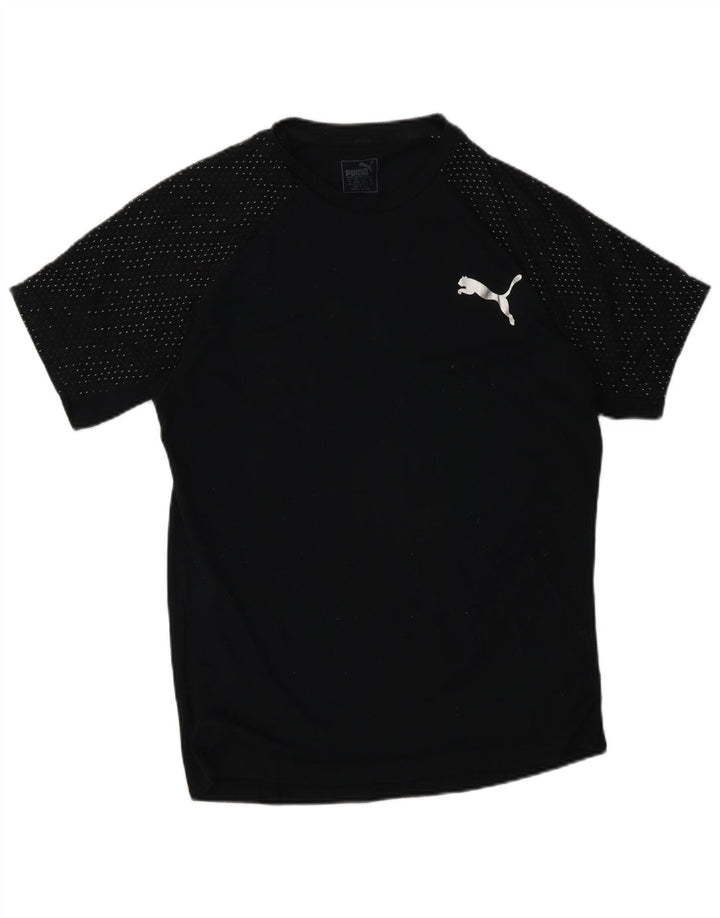 Puma Mens T-Shirt Top Medium Black Polyester