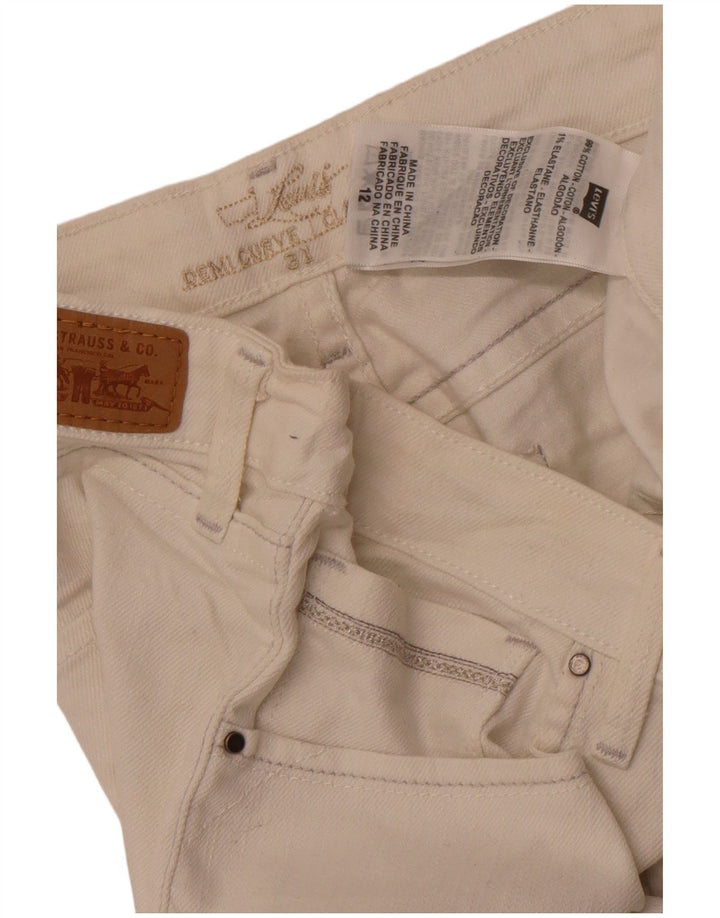Levi's Womens Capri Jeans US 12 Large W32 L22 White Cotton